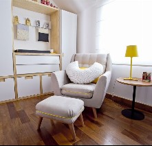 POLTRONA MUTTER COM BANQUETA